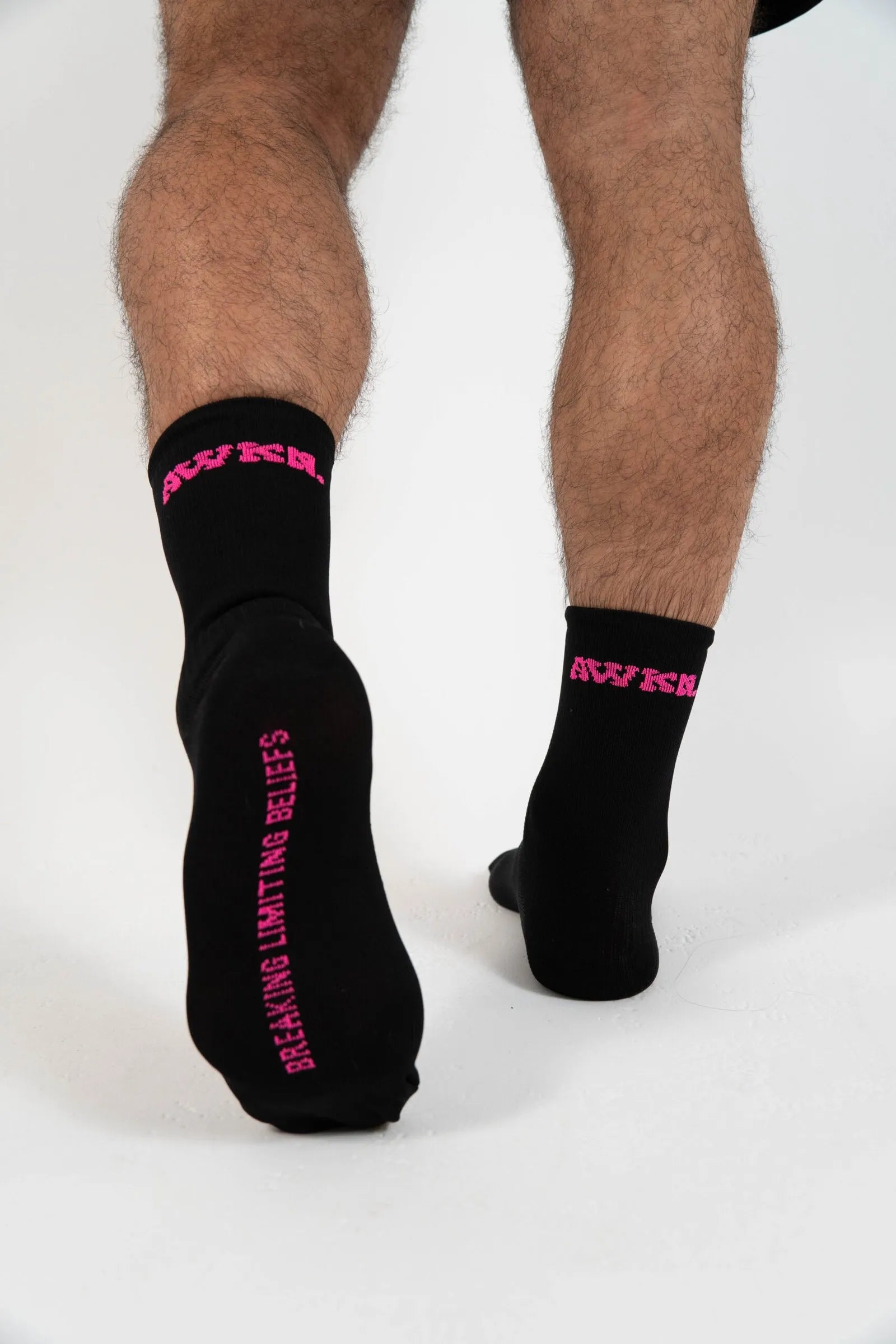 Calcetines para correr detalle logo color negro