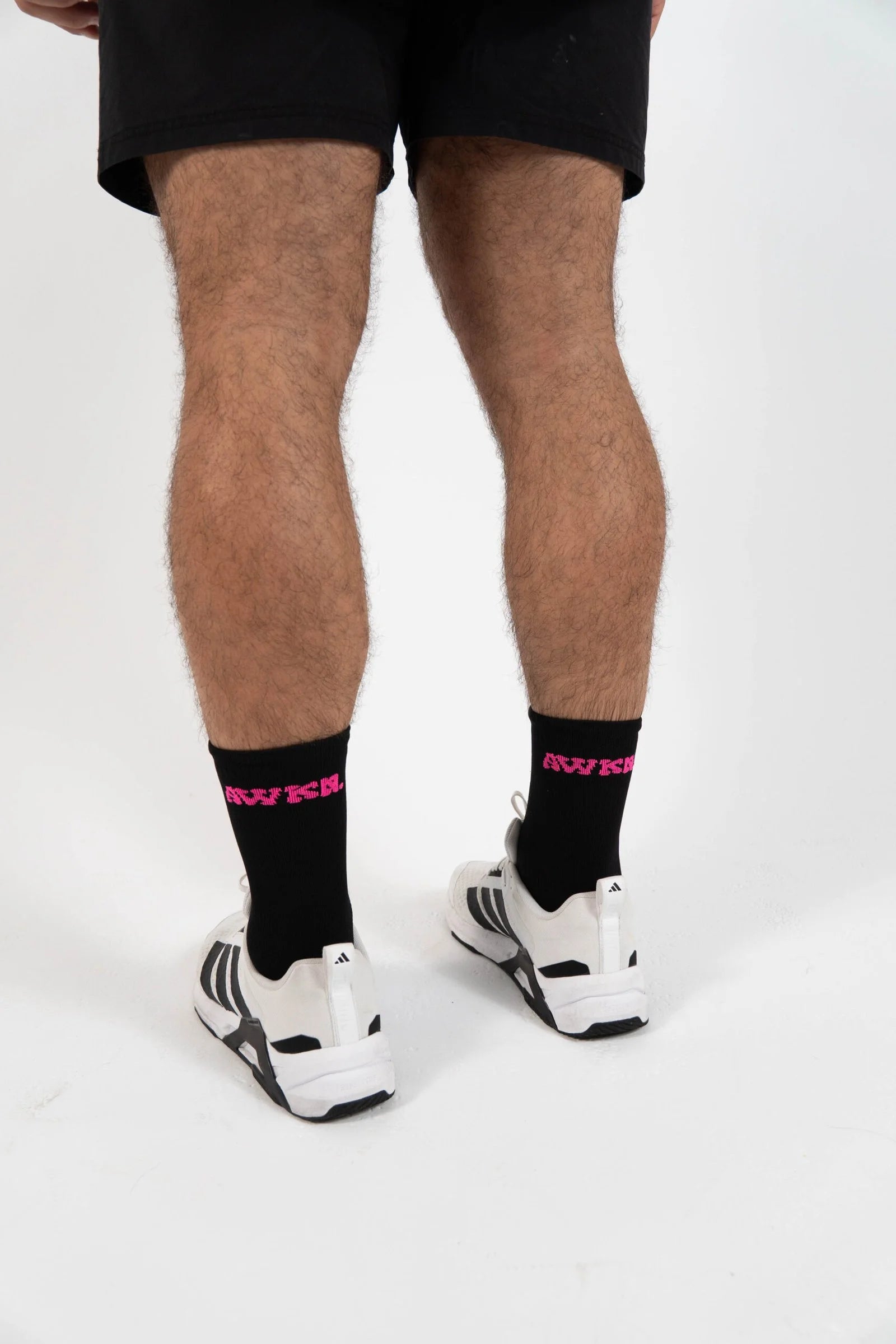 Calcetines para correr trasero logo color negro