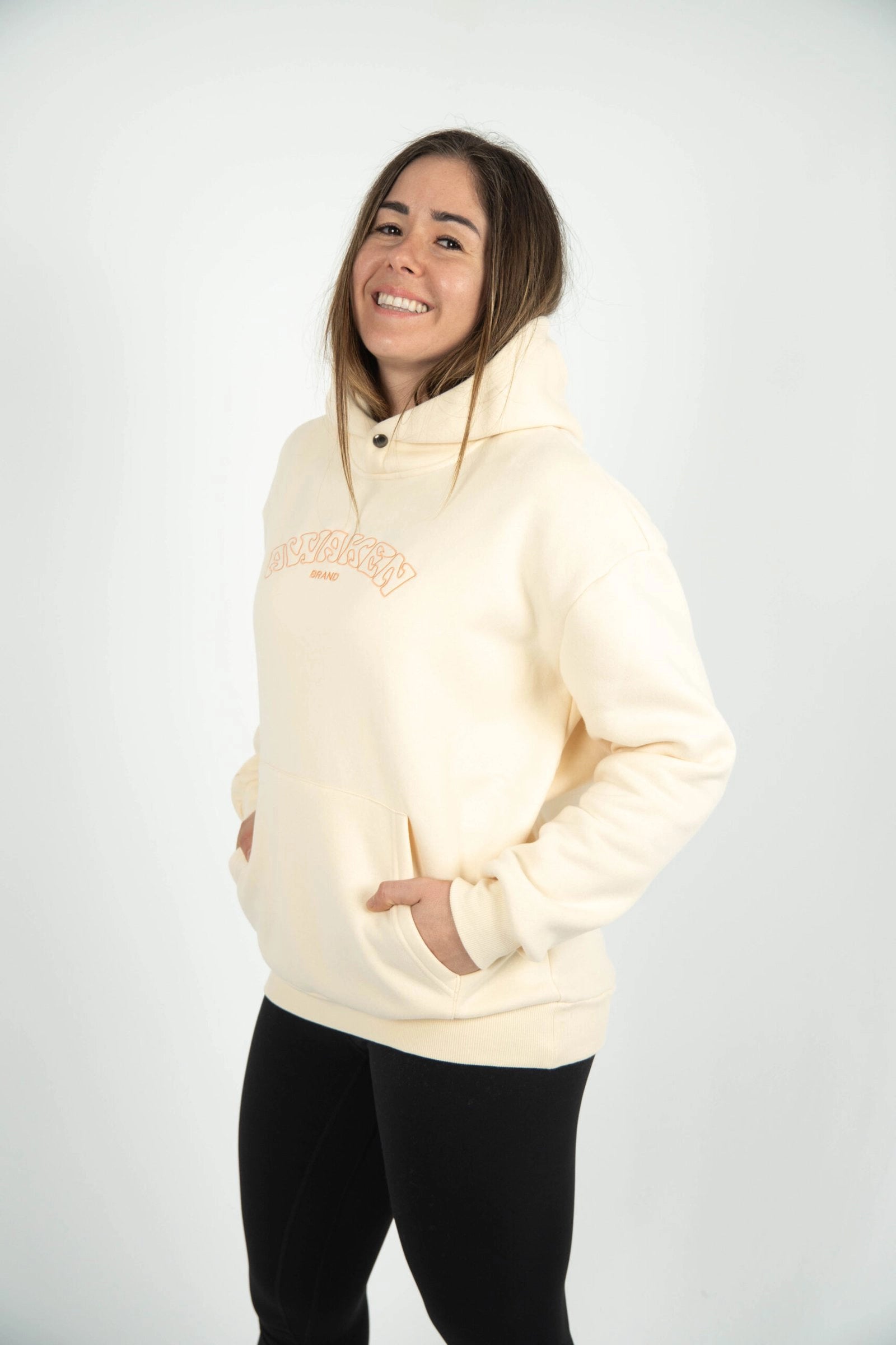 Sudadera unisex perfil color crema