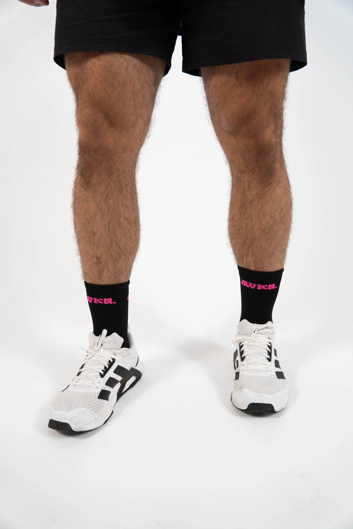 Calcetines para correr frontal logo color negro