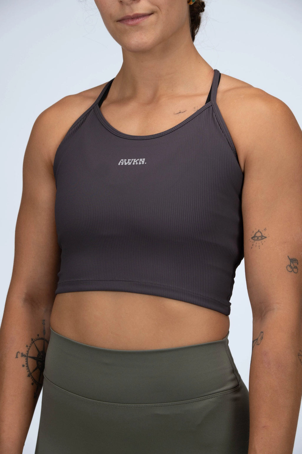 Camiseta de tirantes ajustada perfil color gris earl
