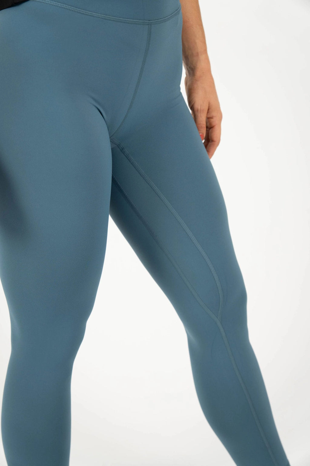 Mallas largas mujer perfil detalle color azul RAF