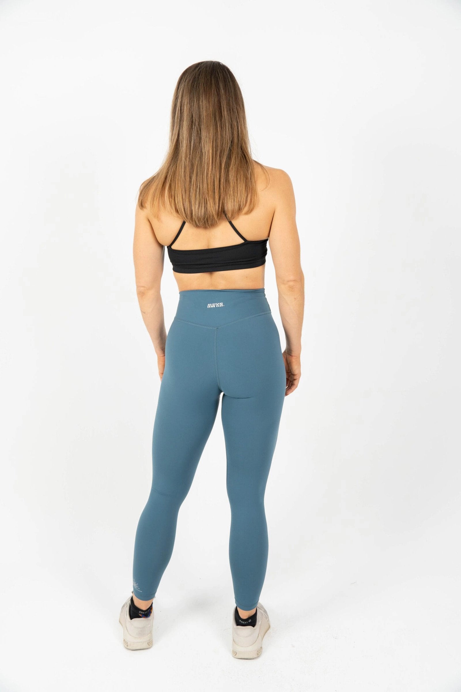 Mallas largas mujer trasera color azul RAF