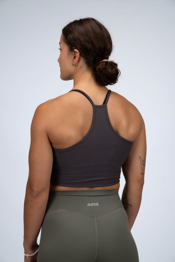 Ribbed Tank - Earl Grey